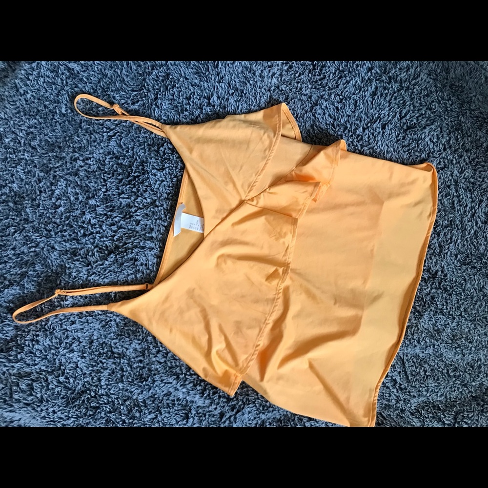 Yellow Flowy Crop Top